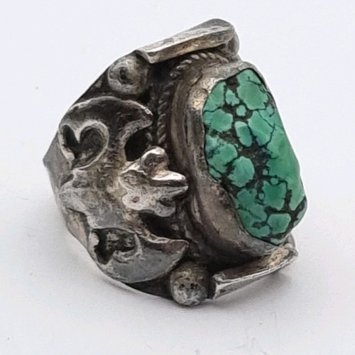 Vintage chinese turquoise ring - chinese,