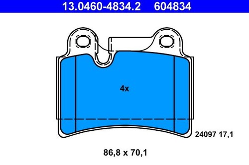 Brake pads ate 0460 - pads,