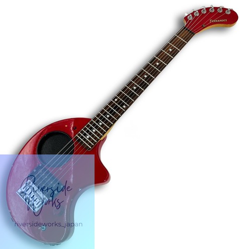 Fernandes red guitar with - fernandes,