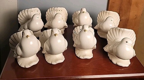 Set vintage white glazed - of,