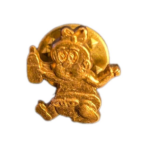 Vintage gold tone baby girl - gold,