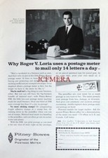 PITNEY BOWES Postage Meter ADVERT Original Vintage 1964 Print Ad 684/153