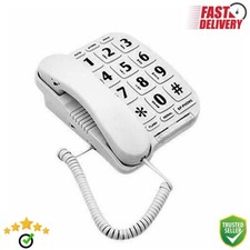 Simple Large Big Button Landline Phone Desktop Handsfree with Flashing Indicator