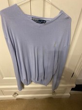 RALPH LAUREN GENTS BLUE  JUMPER V NECK XXL 100% PRIMA COTTON