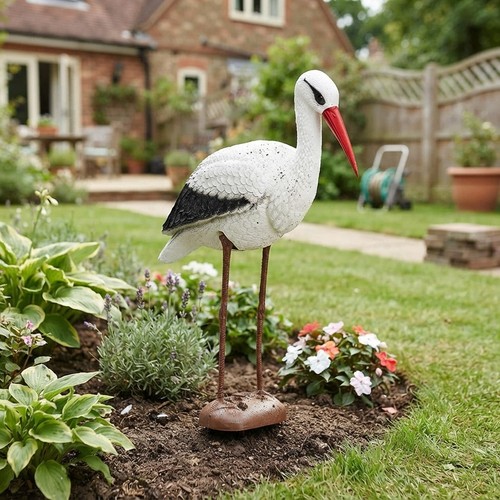 Garden figure stork - garden,