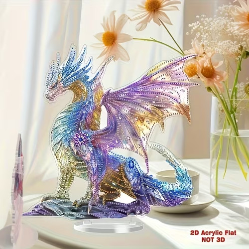Diamond art amethyst dragon - diamond,