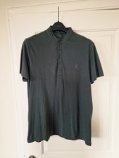 All Saints Mens Green House S/S POLO-SHIRTS Size L