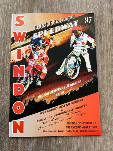 Swindon speedway programme 2nd - swindon,