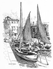 VENICE. Fishing-boats on the