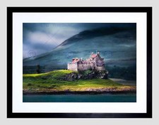 DUART CASTLE SCOTLAND ISLE MULL BLACK FRAME FRAMED ART PRINT PICTURE B12X9587