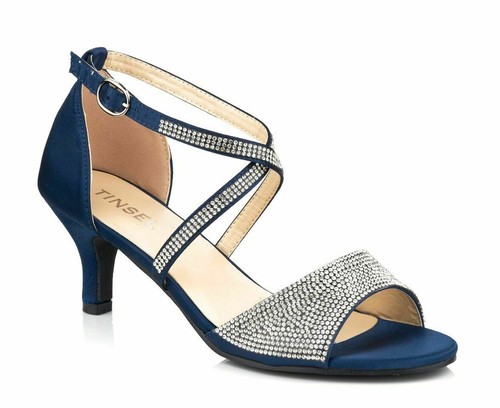 Ladies diamante low kitten - ladies,