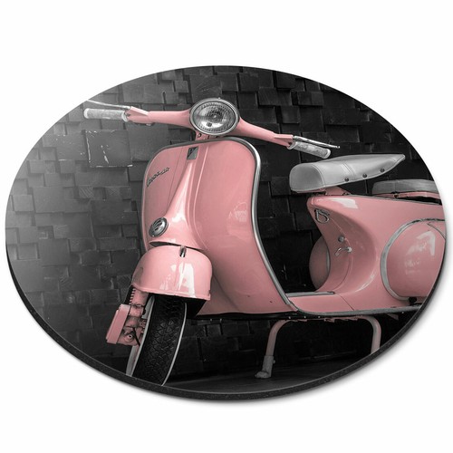 Round mouse mat pink retro - round,
