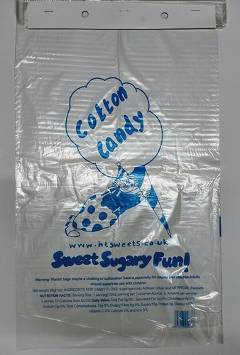 Blue candy floss bags - bags, 1x1000pc