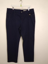 M&S Women's Jeans Size 22 Regular Indigo Diamante Stretch Straight Leg New F2