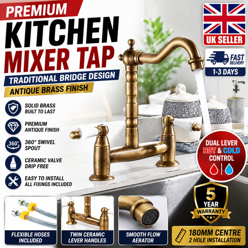 Traditional kitchen mixer tap - traditional,