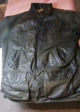Barbour Bushman Leather Jacket Size Large. Good Condition.