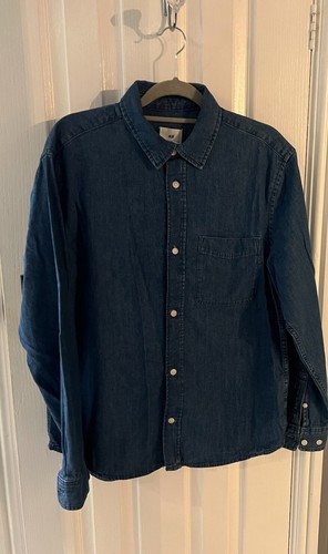 Men denim shirt size new - m,
