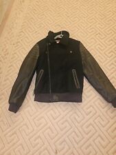 Nike Leather bomber Jacket Small S Black destroyer LBJ Lebron James rare 