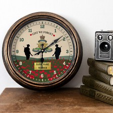 Royal Artillery Clock Personalised Wall British Military Army Veteran Gift VPC29