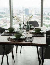 12 Piece Green Kya Dinnerware