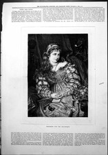 Old Preparing Bal-Masque Masked Ball Woman Elaborate Sleeved Dress 18 Victorian