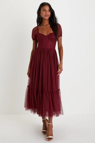 Sweet amor burgundy - amor, tulle