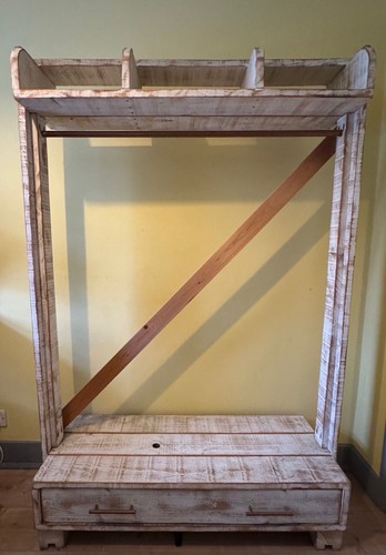 Open wardrobe with clothes - open,