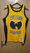 Wu Tang Clan Men's Basketball Jersey Black/Gold Medium