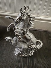 Crushed Diamond 16in Horse Ornament Figurine Decorative Crystal Effect Sculpture