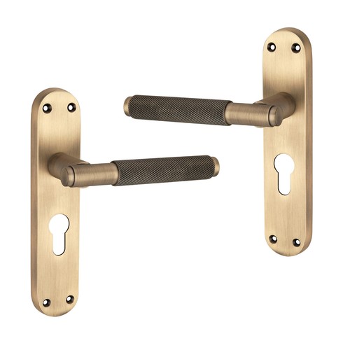 Door handles pair matt - pair, antique