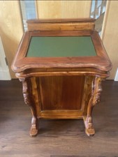 Davenport Writing Bureau – Chestnut and Green Faux Leather