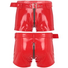 UK Men's PVC Leather Shorts