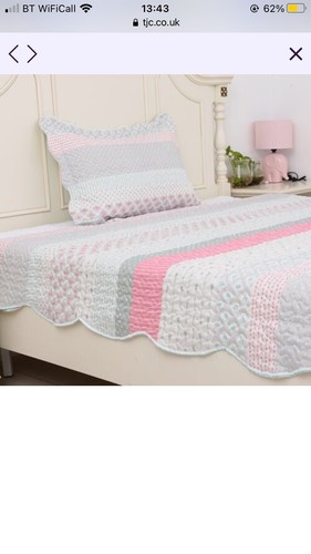 Pink grey white quilt and - quilt,