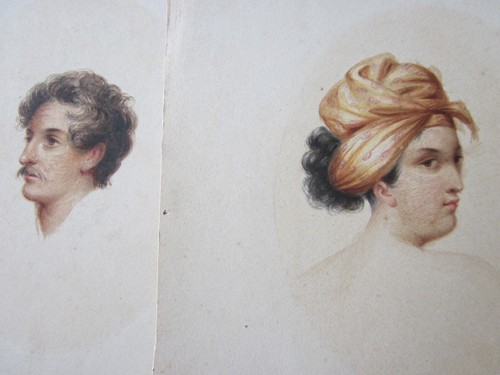 Pair antique c19th - antique,