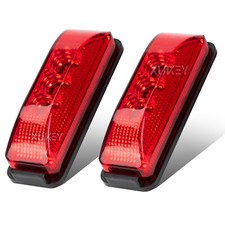 2X Red LED Marker Side Rear Tail Light 12V 24V Trailer Truck Lorry Bus Outline,