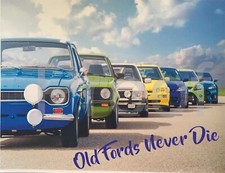 OLD FORDS NEVER DIE  #1188 SIGN 10 X 7.7" GARAGE SHED METAL ALUMINIUM  PLAQUE 