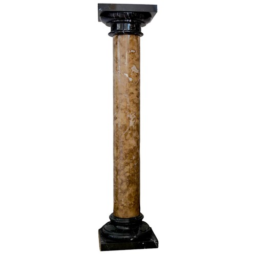 Marble column emperador square - marble,