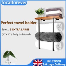 Bathroom Wall Mounted Towel Rack Towel Storage Organizer Towel Rail Holder Rack