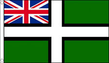 DEVON ENSIGN FLAG 5' x 3' Devonshire Cross Union Jack St Petroc English County