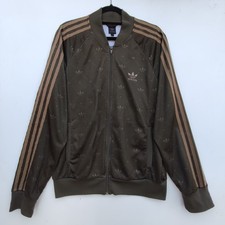 Adidas Originals Brown Superstar Monogram Tracksuit Top Jacket | Men's Medium