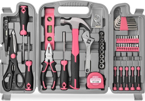 Pink tool kit piece - pink, diy