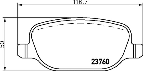 Rear brake pad set disc - disc,
