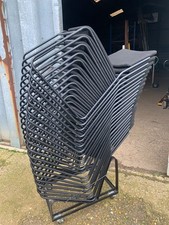 stacking chairs used  black