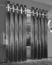 Crushed Velvet Sparkle Diamante Band Eyelet Curtains Blackout Silk Look Ring Top