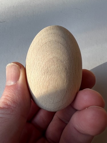 Wooden eggs large - eggs, (6cm)