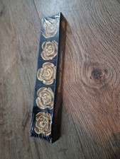 Rose Shaped Floating Candles 5 Pack Gilded Gold Vintage Sealed Rare 12.99p Start