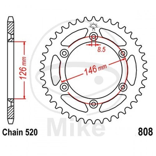 Crown teeth 520 black - 53,