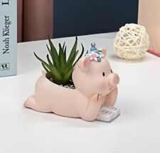 Succulent Flower Pot Indoor Piggy Resin Planter Pots Pen Holder Home Decoration