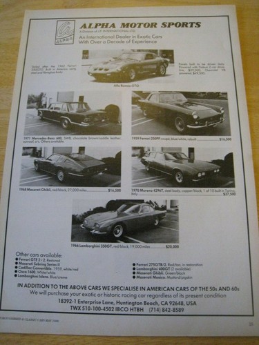Alpha motor sports - motor, exotic