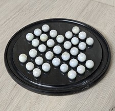 BLACK MARBLE SOLITAIRE BOARD